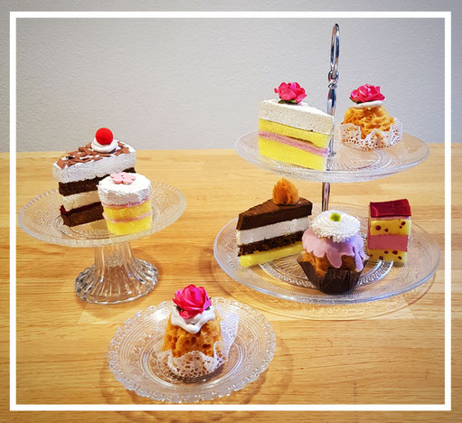 Kuchenbuffet aus Schwämmen
