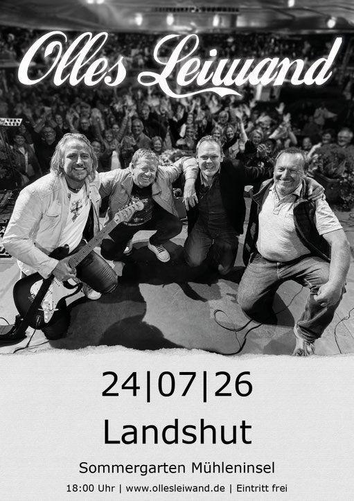 Olles Leiwand live mit Austropop im Sommergarten Landshut