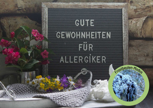 Frau vor Blumen im Hintergrund putzt sich die Nase als Allergiker 5 Elemente Ernährung Anja Orywol