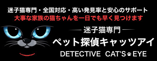 ペット探偵キャッツアイ｜迷子猫専門｜大阪｜【迷子猫捜索のプロ】【即日対応】