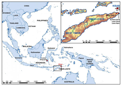 map showing location of Kisar Island in relation to Australia and other Indonesian Islands