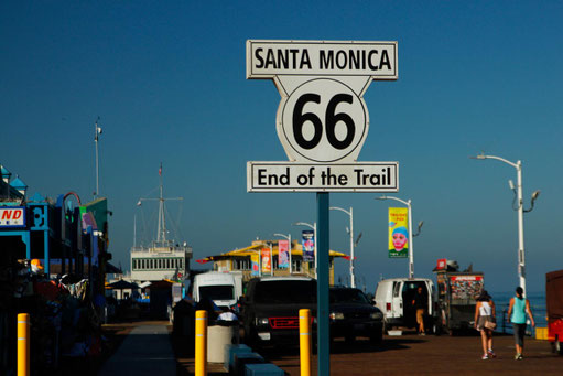 Route 66 Los Angeles, Santa Monica Pier, Verkehr LA