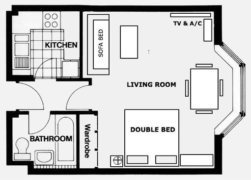 Marlyn Lodge - Studio Layout