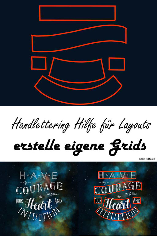 Grid erstellen für dein Lettering: So einfach kannst du eigene Raster für deine Lettering Sprüche erstellen und gestalten. Eine simple Anleitung damit deine Letterings besser werden