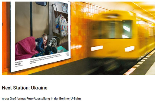 Nächste Station: Fotos der belagerten Ukraine in den Berliner U-Bahn