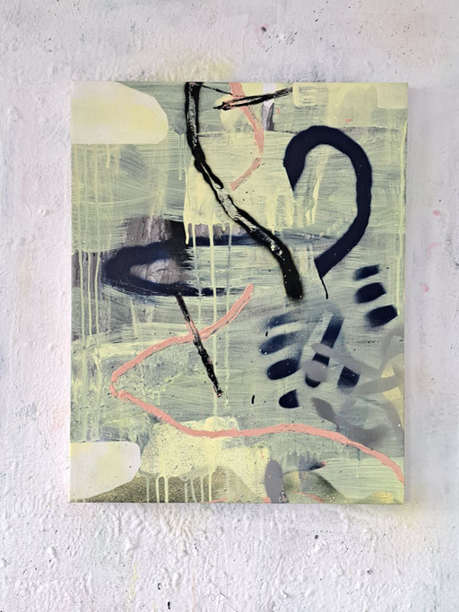 Ohne Titel, 61cm x 49 cm , Acryl auf Maltuch