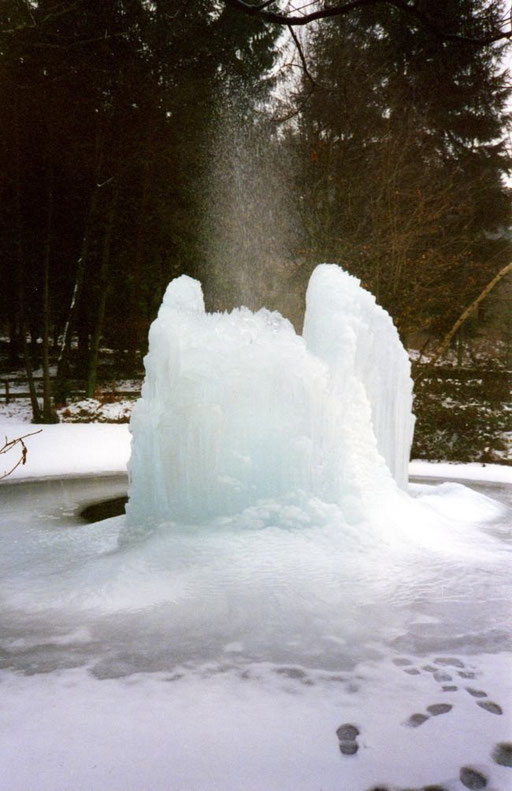 Bizarre Eisskulpturen bilden sich im Winter