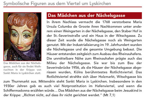 Wieder zu haben: Das Krippenheft von Benjamin Marx und Matthias Schnegg. 5 €, der Erlös geht als Spende an das NOTEL,Wer ist Wer in der Milieukrippe von Lyskirchen Krippe Köln Benjamin Marx Roma Notel