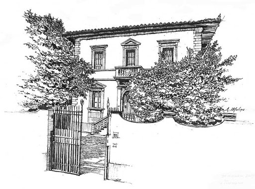 VILLA FIORENTINA, di A.Molino. Ink on paper, 2009.