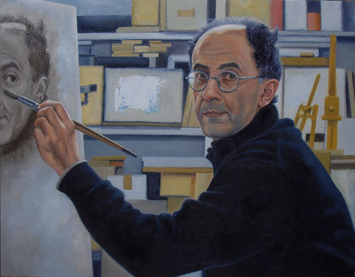 SELF-PORTRAIT, by A.Molino. Oil on canvas, 2015