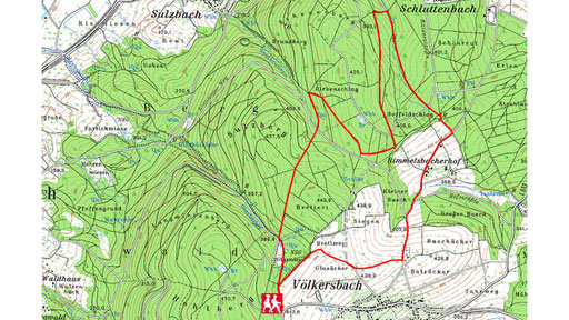 Völkersbach Rimmelsbacher Hof Scheuerklamm Scheuerberg Glaswiese