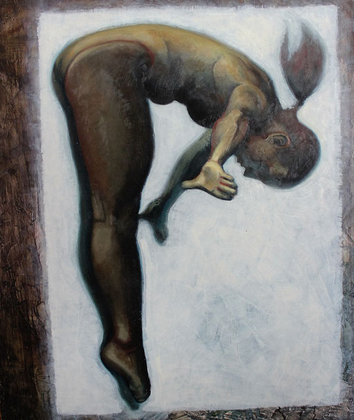 The Dive 1998. F20 Oil on plywood.