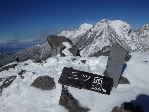 八ヶ岳　西岳　雪山　登山　ガイド