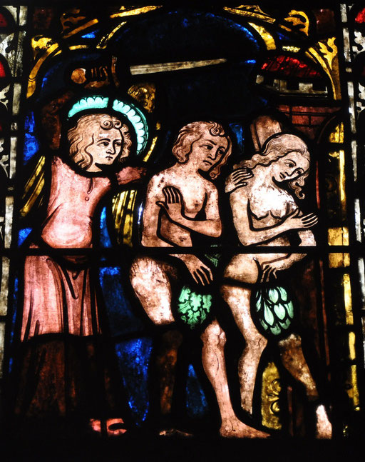 Adam et Eve chassés du Paradis, temple Saint-Etienne, Mulhouse