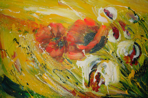 90x120cm Acryl,2013  Mohnblumen  PRIVATE COLLECTION  Istanbul 