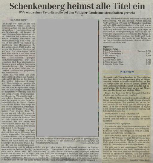 Veröffentlicht mit freundlicher Genehmigung. Quelle: Leipziger Volkszeitung vom 11. September 2007 | Regionalausgabe "Delitzsch-Eilenburg" | Seite 26