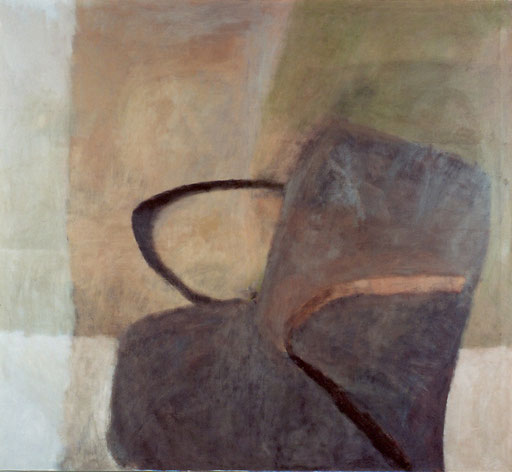 Eva Hradil "Clubsessel Otto" 2003, Öl und Eitempera auf LW, 130 x 140 cm