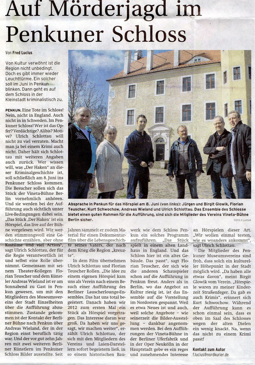 Nordkurier Pasewalker Zeitung April 2013