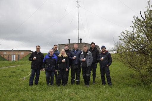 v.l.t.r.:DL8AAU, DL2OCB,YO5LD, DL9ABD, DK4EE, DK5OH, DF5HC, DL2ZXA, DK5MX (missing in picture: DL4XX, DO1XX)