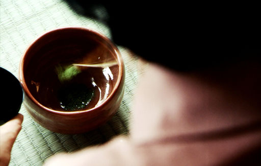 We sit silent while our host prepares the first bowl of matcha green tea. As her chashaku tea scoop strikes the edge of the cup, a faint, clear ringing note hangs in the quiet air of the tea room, and then fades. Tokyo, Japan.