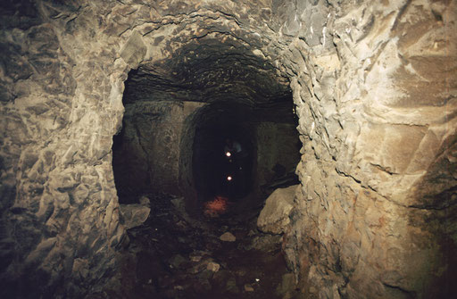 Inside a cave system, Iwo Jima, Japan.  The Japanese government is working to repatriate remains of the war dead, but this cave was still untouched when it was photographed. It had apparently lain undisturbed since the end of the battle in 1945.