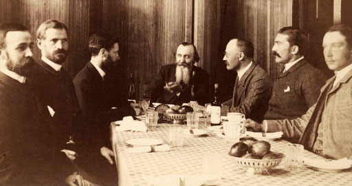Dr. Peter Dettweiler im Kreis der Ärzte, 1890