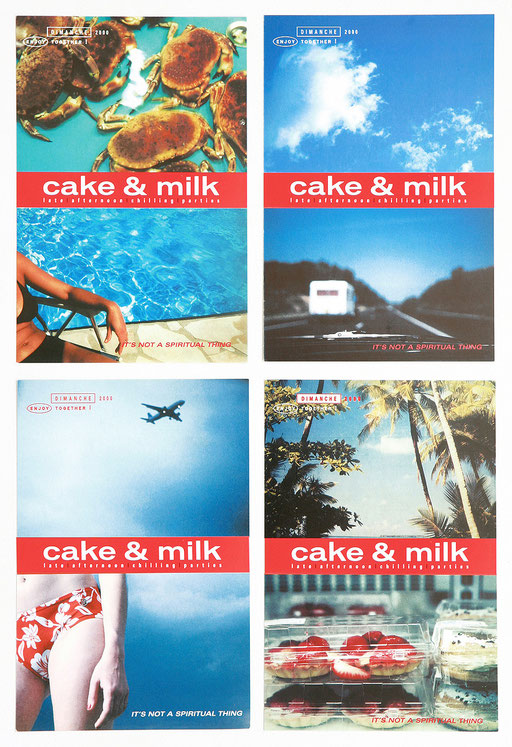 graphic design, aude buttazzoni, cake & milk, cake and milk, dimitri perrier, flyers, Paris