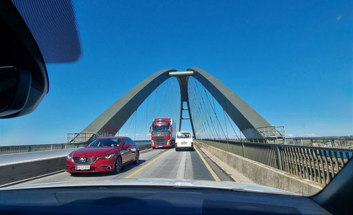 Fehmarn kommt in Sicht - Brücke über den Fehmarnsund!