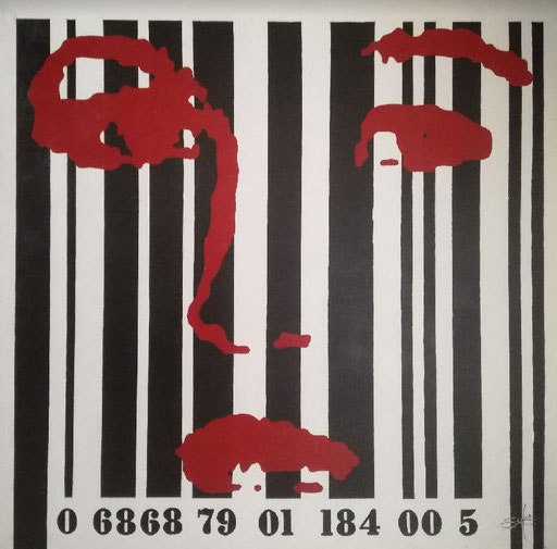 Monochrome Summary, acrylic on canvas, 100 cm x 100 cm