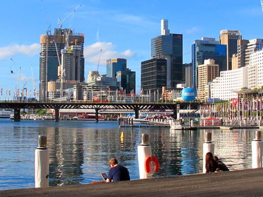 darling Harbour im schönsten Spät-Nachmittag-Licht