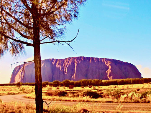 Ayers Rock das Heiligtum der Aborgines in der Mitte von Australien