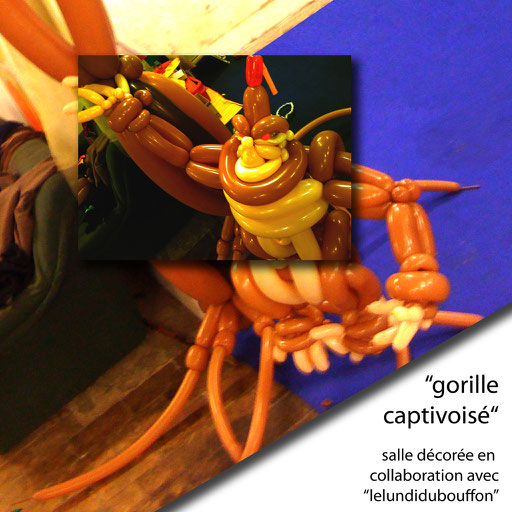 gorille déco-twisting baptême sculpture de ballon