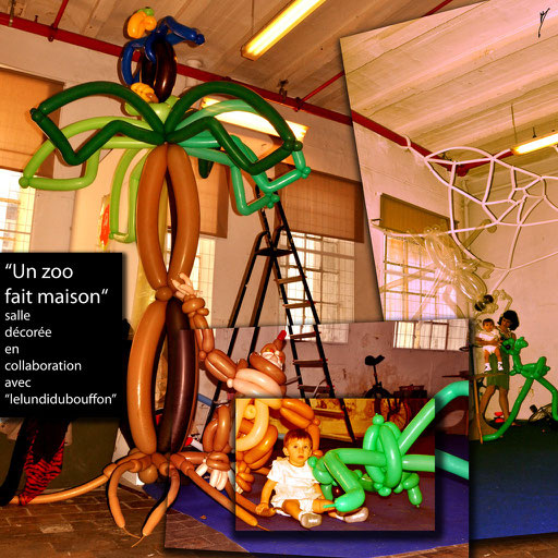 sculpture ballon déco-twisting "un zoo fait maison" baptême