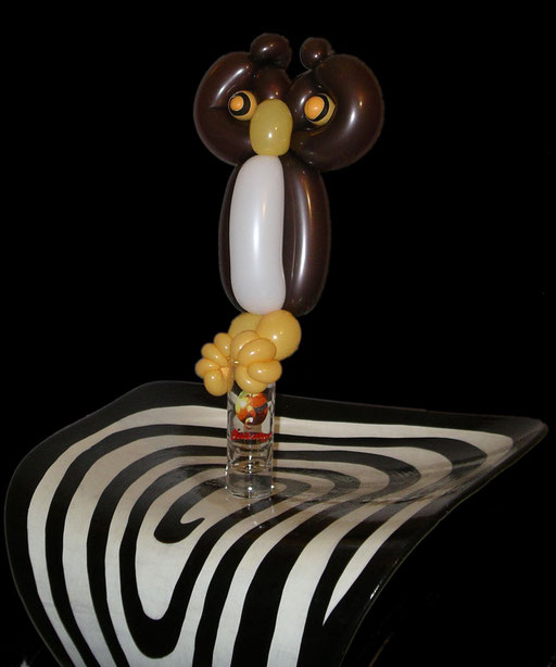 sculpture de ballons "hibou"