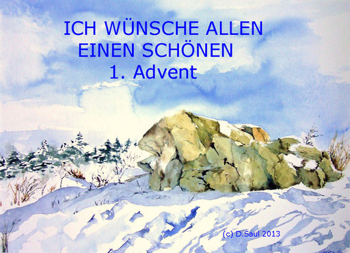 "Brunhildefelsen" Aquarell (c)D.Saul