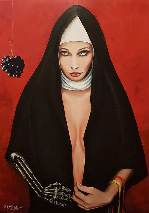 "Nonne", Nr. 15/18, Acryl on panel, 50x70cm