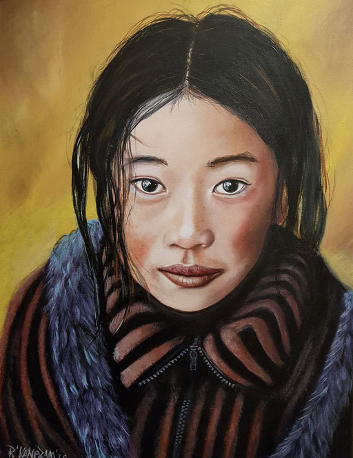 "Tibet", Nr. 07/20, Acryl auf Leinwand, 30x40cm