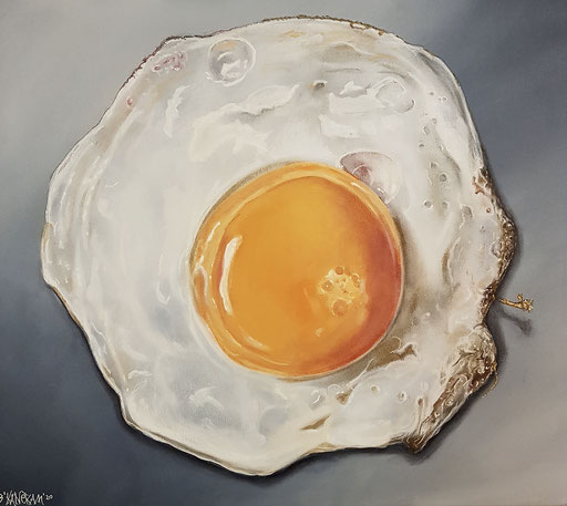 "The yellow of the egg"", Nr. 02/20, Acryl auf Leinwand, 50x60cm