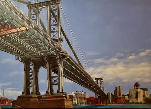 Manhattan Bridge, Nr. 01/20, Acryl auf Leinwand, 100x140 cm