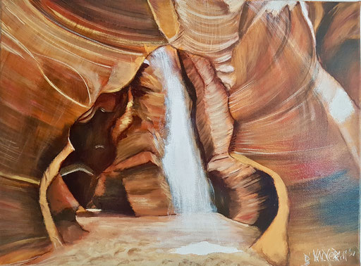 "Antelope Canyon", Nr. 09/18, Acryl auf Leinwand, 30x40cm