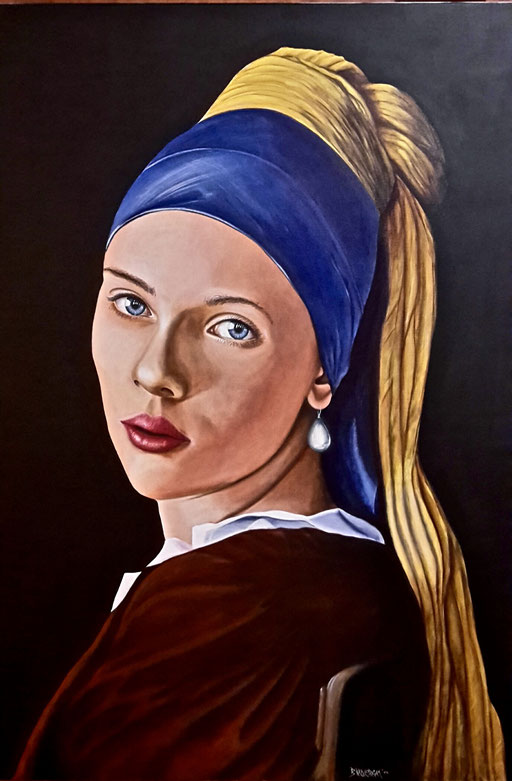 "Hommage an Vermeer", Nr. 11/17, Acryl auf Leinwand, 100x140cm