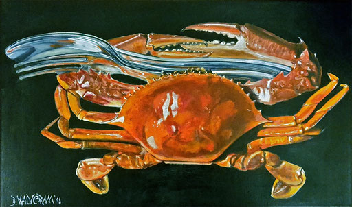 "Krabbe", Nr. 3/16, Acryl auf Leinwand, 30x50 cm