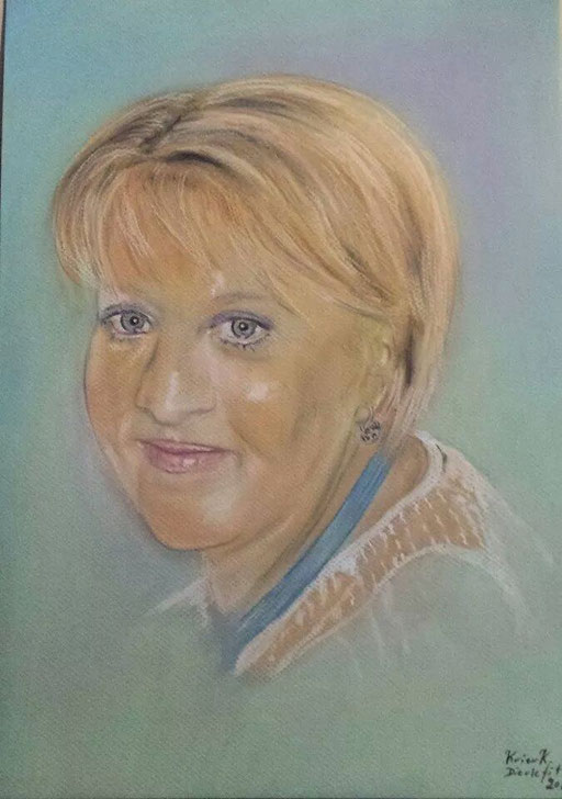 Portrait pastel sec / Christine
