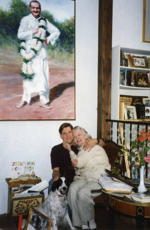 Jane Haynes and Christopher at Meher House Studio 1994 or 1995