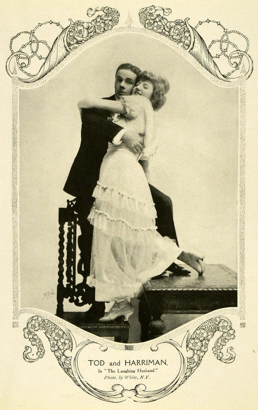 1914 dancers Quentin Tod & Josephine Harriman in "Laughing Husband" Broadway Play Theater Stage 
