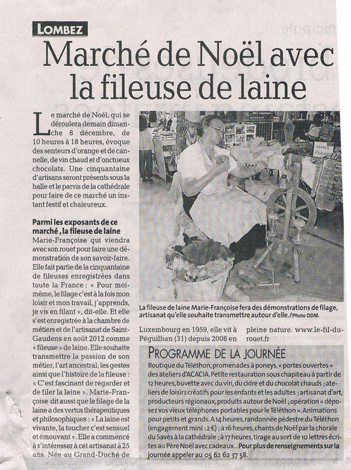 La Dépèche du Midi GERS publication le 07 décembre 2013