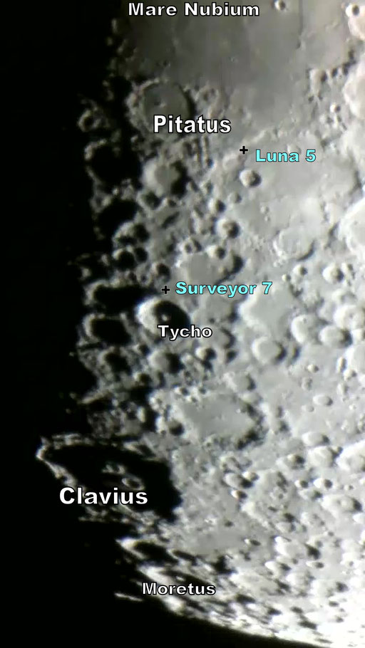 Detailaufnahme Mond 06.01.2017