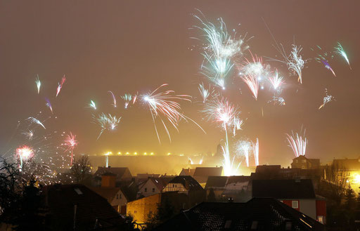 Feuerwerk über Kefferhausen / Silvester 2014