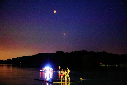 Mondfinsternis über dem Waginger See am 27.07.2018