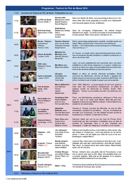 Tout le programme sur une seule page
